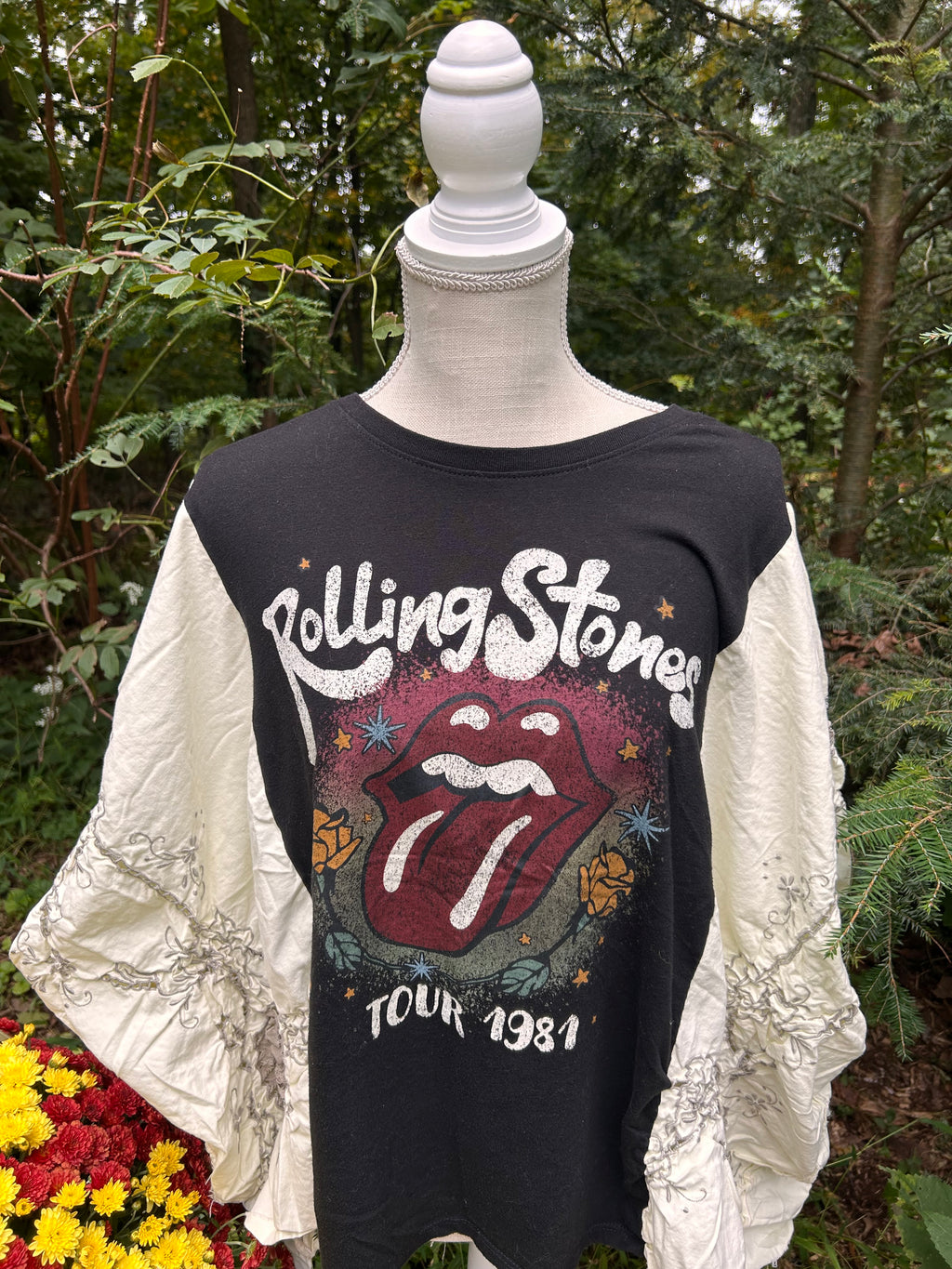 Vintage Rolling Stones Ruffle Sleeve Tee