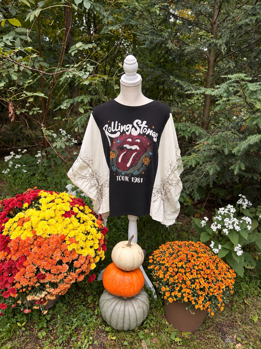 Vintage Rolling Stones Ruffle Sleeve Tee
