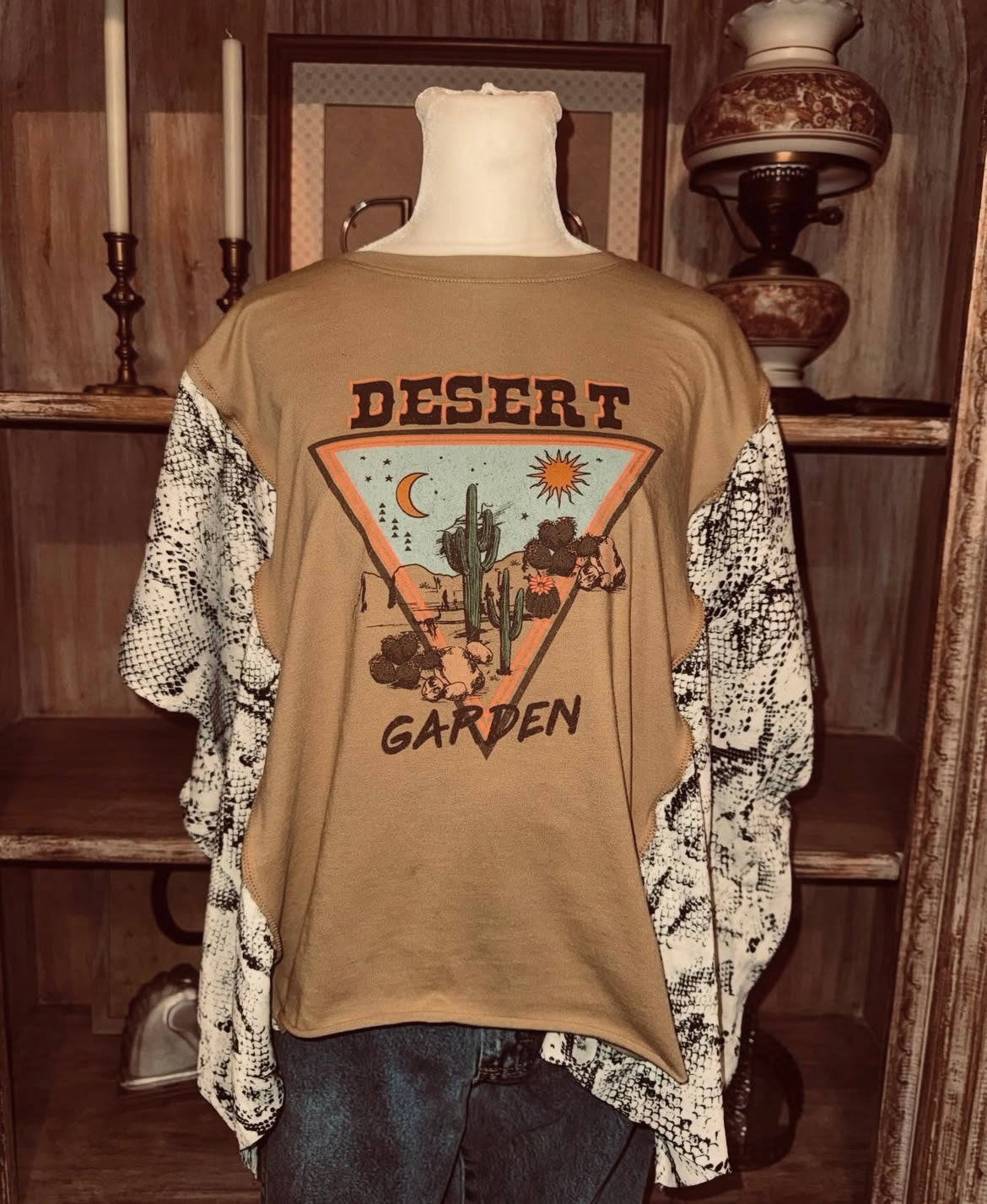 Desert Garden Snakeskin Reworked Top