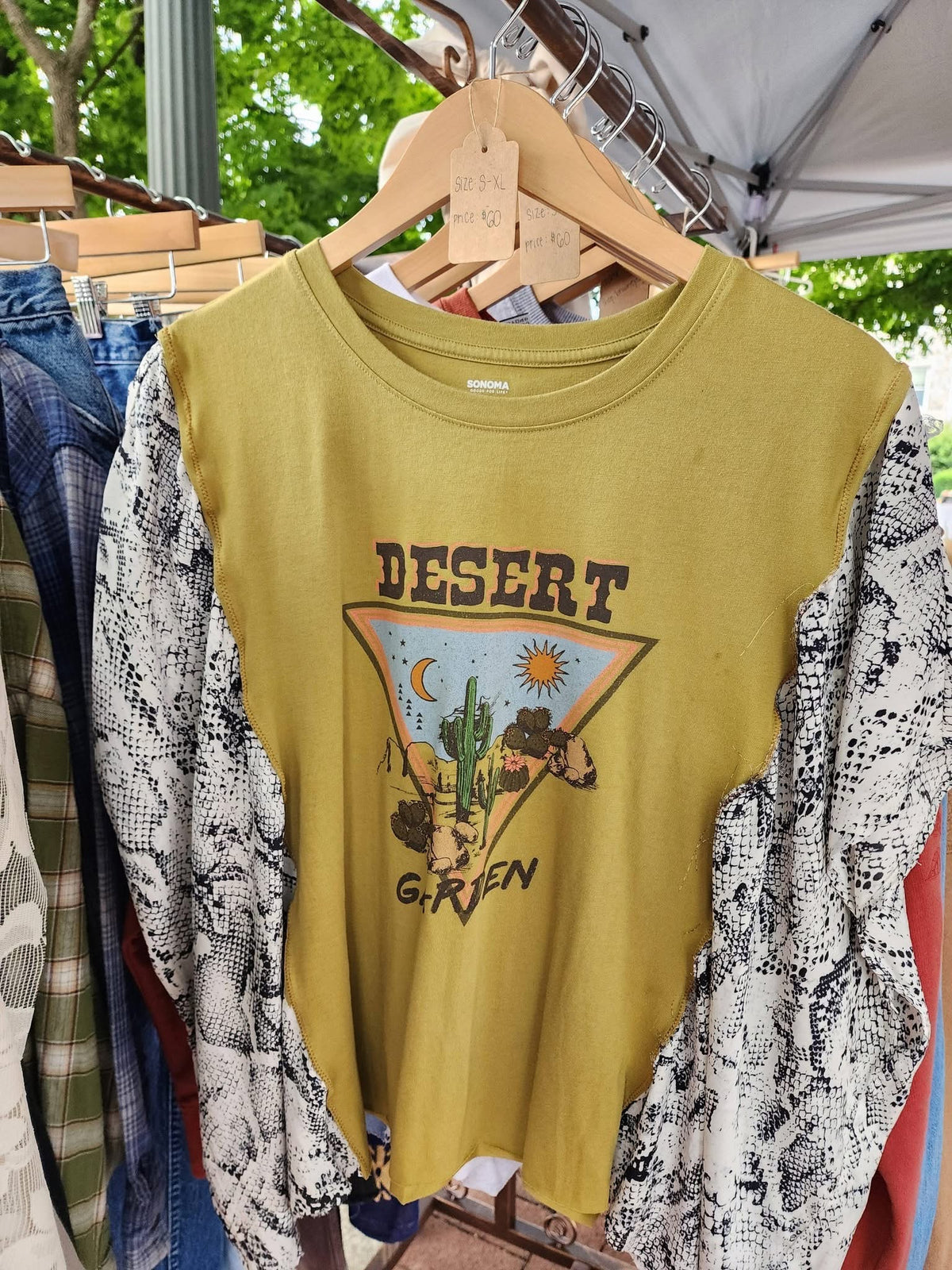 Desert Garden Snakeskin Reworked Top