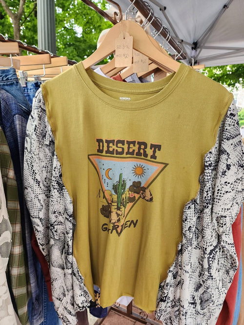 Desert Garden Snakeskin Reworked Top