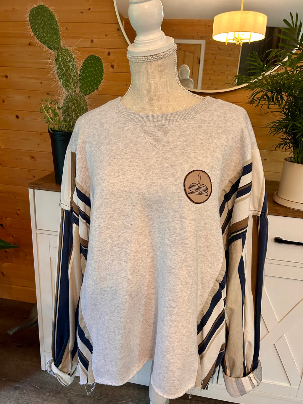 Vintage Stripe Reworked Pullover