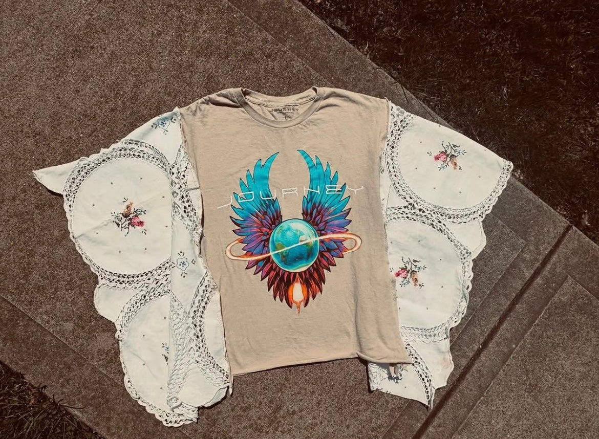 Journey Floral Lace Reworked Tee