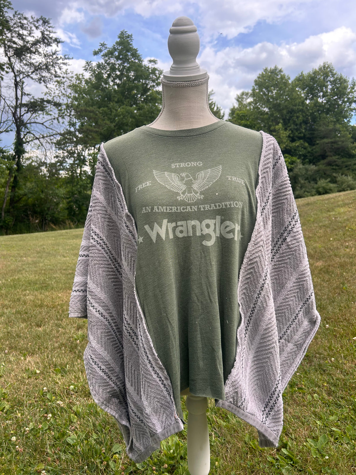 Wrangler Reworked Boho Poncho Top