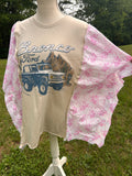 Bronco Reworked Floral Poncho Top