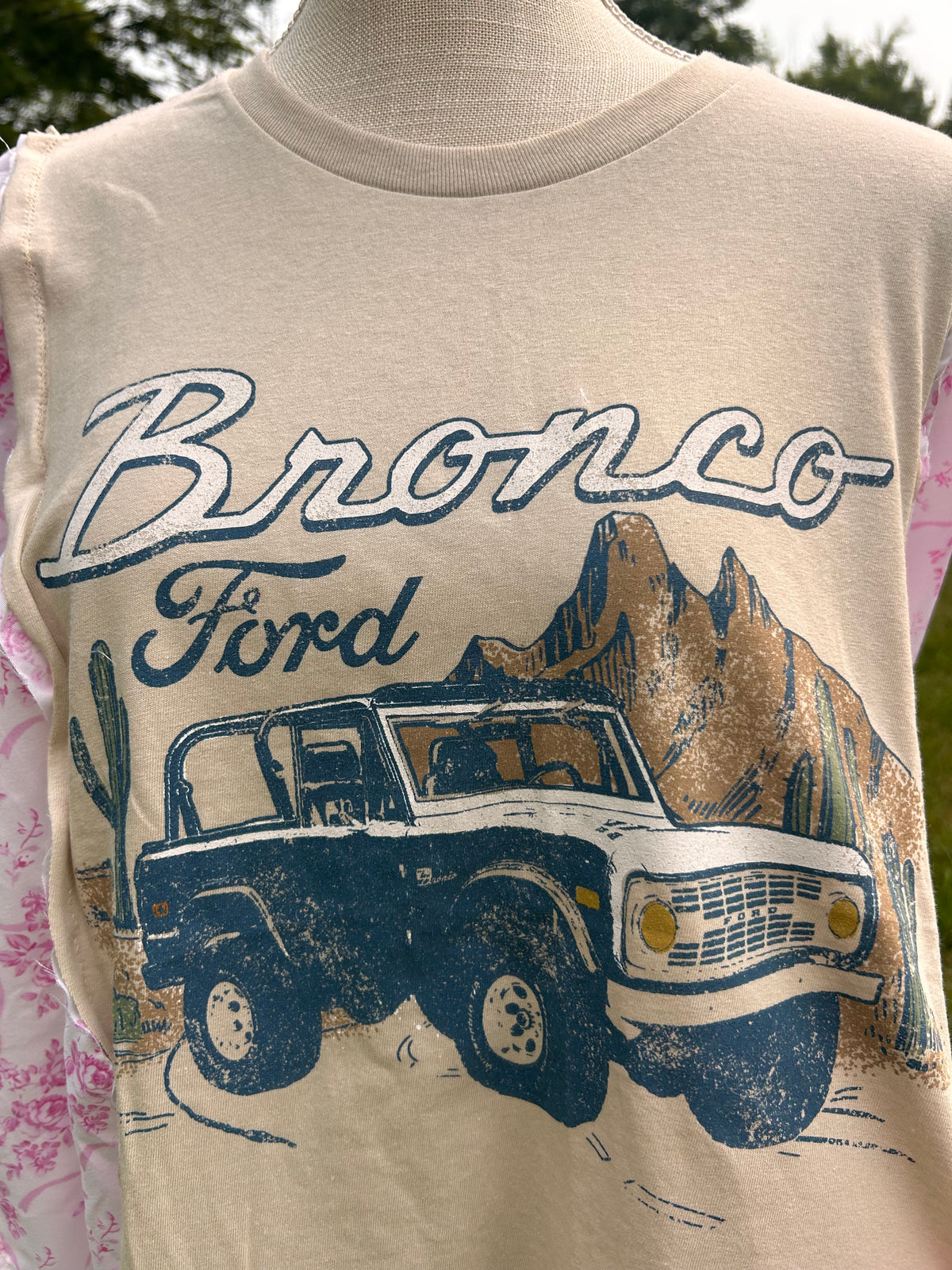 Bronco Reworked Floral Poncho Top